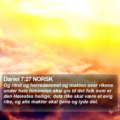 Daniel 7:27 NORSK Bible Verse Image