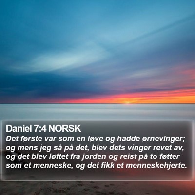Daniel 7:4 NORSK Bible Verse Image
