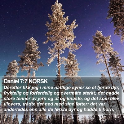 Daniel 7:7 NORSK Bible Verse Image