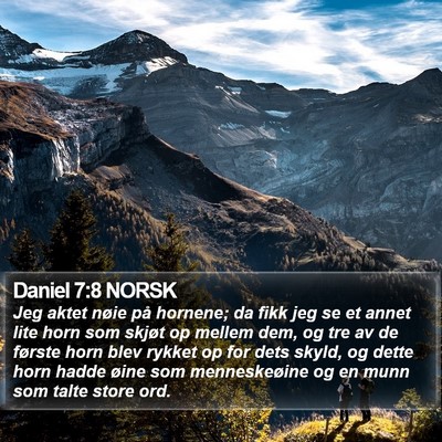 Daniel 7:8 NORSK Bible Verse Image