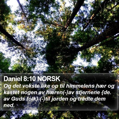 Daniel 8:10 NORSK Bible Verse Image