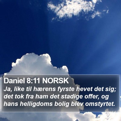 Daniel 8:11 NORSK Bible Verse Image