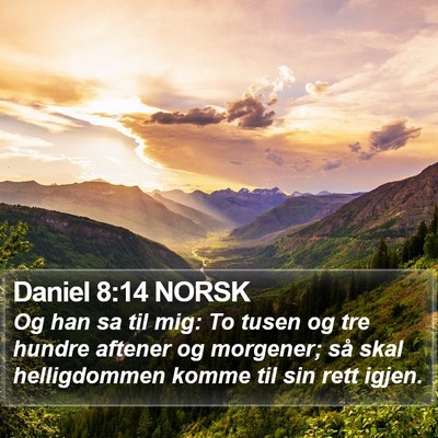 Daniel 8:14 NORSK Bible Verse Image