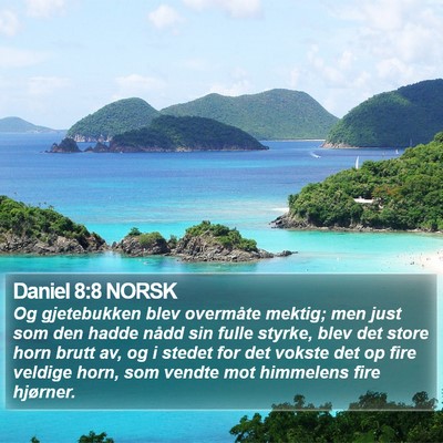 Daniel 8:8 NORSK Bible Verse Image