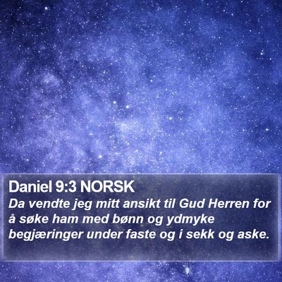 Daniel 9:3 NORSK Bible Verse Image