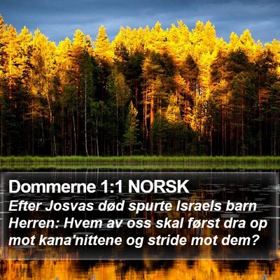 Dommerne 1:1 NORSK Bible Verse Image