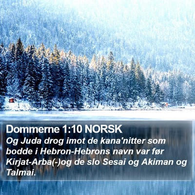 Dommerne 1:10 NORSK Bible Verse Image