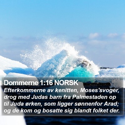 Dommerne 1:16 NORSK Bible Verse Image