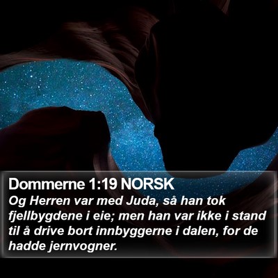 Dommerne 1:19 NORSK Bible Verse Image
