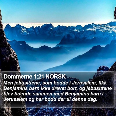 Dommerne 1:21 NORSK Bible Verse Image