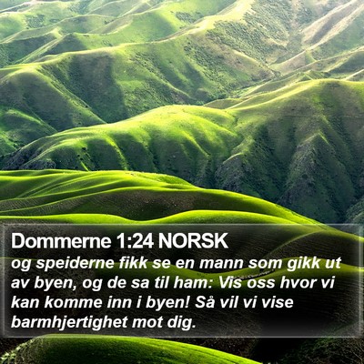 Dommerne 1:24 NORSK Bible Verse Image