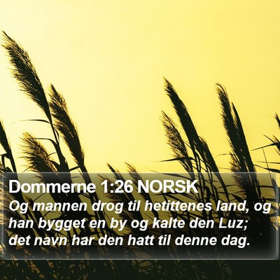 Dommerne 1:26 NORSK Bible Verse Image