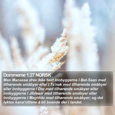 Dommerne 1:27 NORSK Bible Verse Image