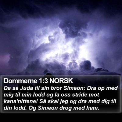 Dommerne 1:3 NORSK Bible Verse Image