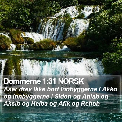 Dommerne 1:31 NORSK Bible Verse Image
