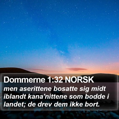 Dommerne 1:32 NORSK Bible Verse Image