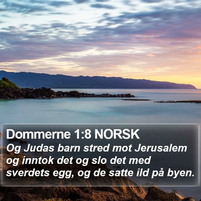 Dommerne 1:8 NORSK Bible Verse Image
