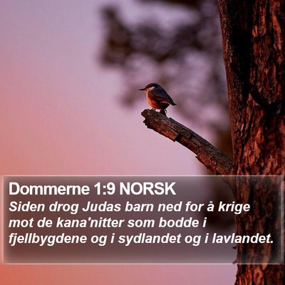 Dommerne 1:9 NORSK Bible Verse Image