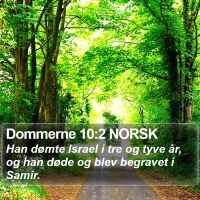 Dommerne 10:2 NORSK Bible Verse Image