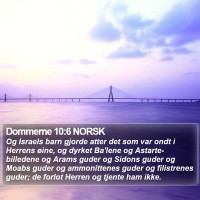 Dommerne 10:6 NORSK Bible Verse Image