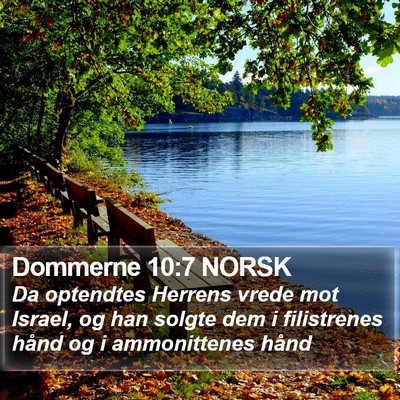 Dommerne 10:7 NORSK Bible Verse Image
