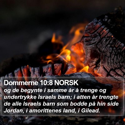Dommerne 10:8 NORSK Bible Verse Image