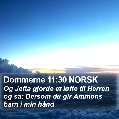 Dommerne 11:30 NORSK Bible Verse Image