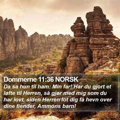 Dommerne 11:36 NORSK Bible Verse Image