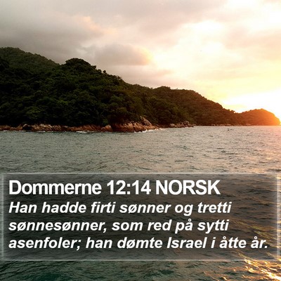 Dommerne 12:14 NORSK Bible Verse Image
