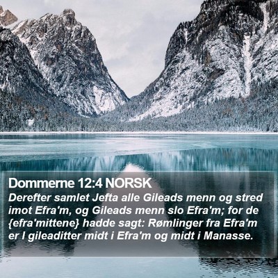 Dommerne 12:4 NORSK Bible Verse Image