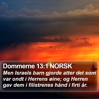 Dommerne 13:1 NORSK Bible Verse Image