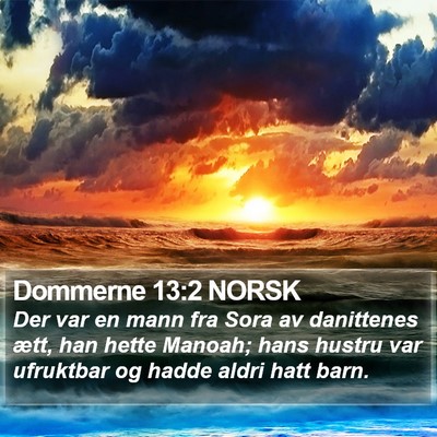 Dommerne 13:2 NORSK Bible Verse Image