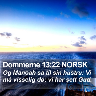 Dommerne 13:22 NORSK Bible Verse Image
