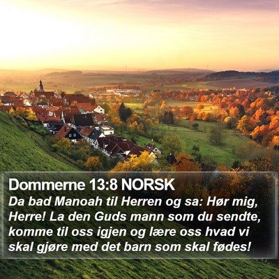 Dommerne 13:8 NORSK Bible Verse Image