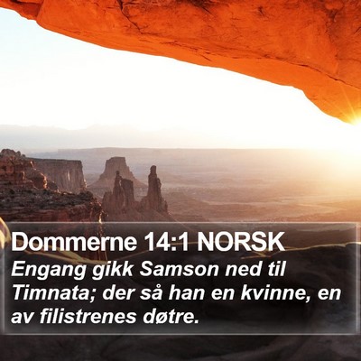Dommerne 14:1 NORSK Bible Verse Image