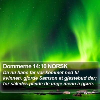 Dommerne 14:10 NORSK Bible Verse Image