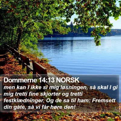 Dommerne 14:13 NORSK Bible Verse Image