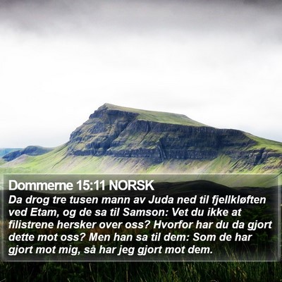 Dommerne 15:11 NORSK Bible Verse Image
