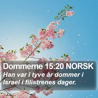 Dommerne 15:20 NORSK Bible Verse Image