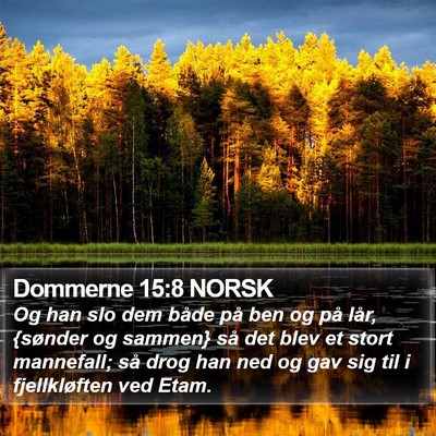 Dommerne 15:8 NORSK Bible Verse Image