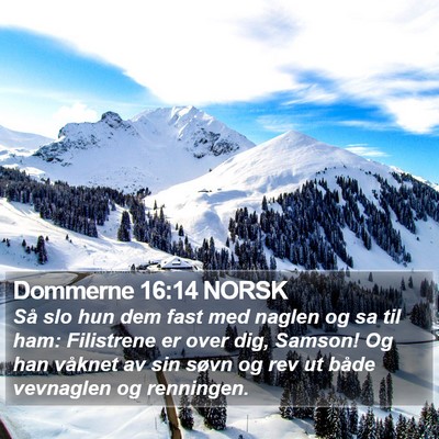 Dommerne 16:14 NORSK Bible Verse Image