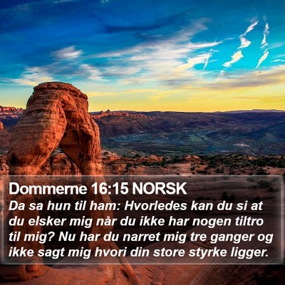 Dommerne 16:15 NORSK Bible Verse Image