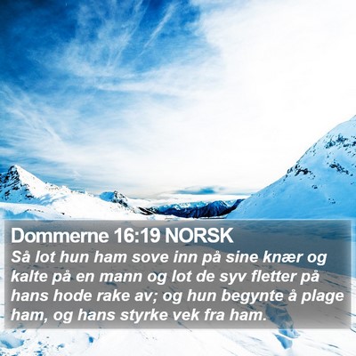 Dommerne 16:19 NORSK Bible Verse Image