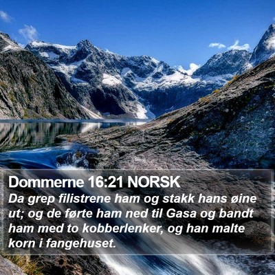 Dommerne 16:21 NORSK Bible Verse Image