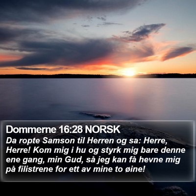 Dommerne 16:28 NORSK Bible Verse Image