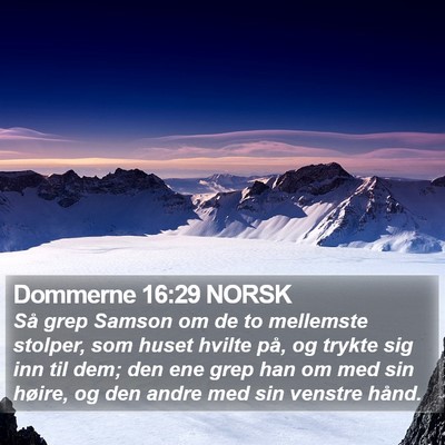 Dommerne 16:29 NORSK Bible Verse Image