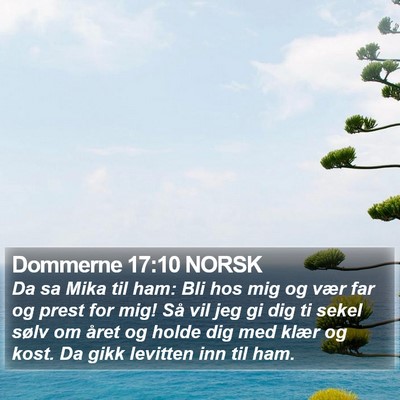 Dommerne 17:10 NORSK Bible Verse Image