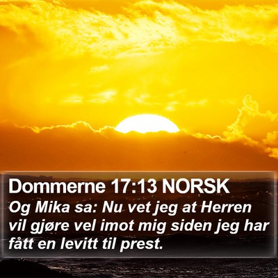 Dommerne 17:13 NORSK Bible Verse Image