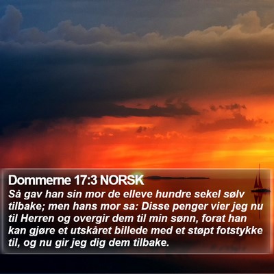 Dommerne 17:3 NORSK Bible Verse Image