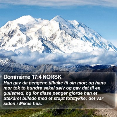 Dommerne 17:4 NORSK Bible Verse Image